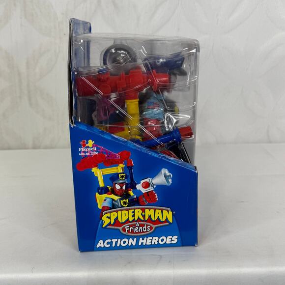 Spider-Man & Friends Police Officer Action Hero Web Net Projectile 2002 Playwell - Picture 6 of 7
